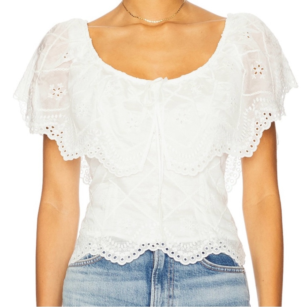 [NWT] Tularosa Revolve White Sofiya Top